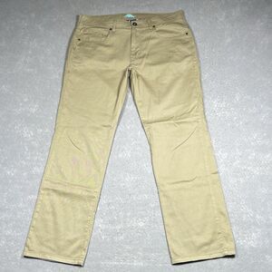 Tommy Bahama Pants Mens Size 34 Brown Pima Cotton Modal Straight Leg Flat Front